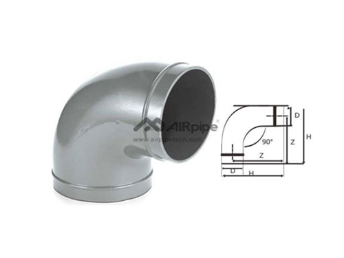 鋁質90°彎頭